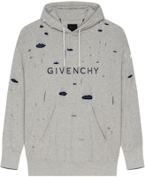 Givenchy FW23 Grey Colorblock Letter Print Distressed Hoodie BMJ0JE3YK1-063 Givenchy FW23 Grey Colorblock Letter Print Distressed Hoodie BMJ0JE3YK1-063