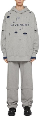 Givenchy FW23 灰色拼接字母印花做舊連帽衫 BMJ0JE3YK1-063 Lookbook Givenchy FW23 灰色拼接字母印花做舊連帽衫 BMJ0JE3YK1-063