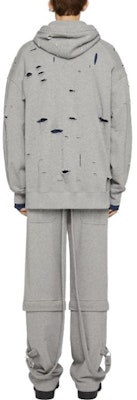 Givenchy FW23 灰色拼接字母印花做舊連帽衫 BMJ0JE3YK1-063 Shop Givenchy FW23 灰色拼接字母印花做舊連帽衫 BMJ0JE3YK1-063