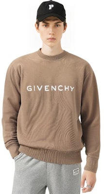 紀梵希 FW23 字母印花米色圓領長袖上衣. BMJ0HA3YAC-280 1