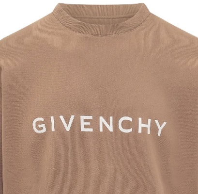 紀梵希 FW23 字母印花米色圓領長袖上衣. BMJ0HA3YAC-280 2