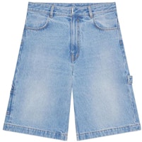 GIVENCHY FW23 Light Blue Washed Denim Shorts with Pockets. BM519C5Y6Q-452 GIVENCHY FW23 Light Blue Washed Denim Shorts with Pockets. BM519C5Y6Q-452