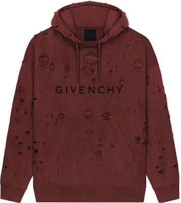 纪梵希FW23红色破坏风标志印花连帽衫. BMJ0KF3YGT-601 Order 纪梵希FW23红色破坏风标志印花连帽衫. BMJ0KF3YGT-601