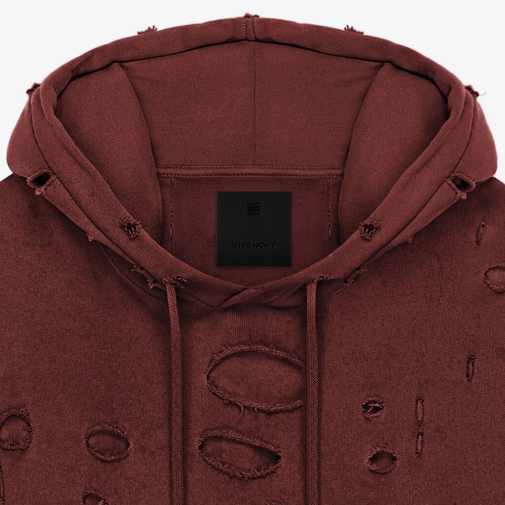 Details for 纪梵希FW23红色破坏风标志印花连帽衫. BMJ0KF3YGT-601