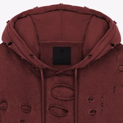 纪梵希FW23红色破坏风标志印花连帽衫. BMJ0KF3YGT-601 Details for 纪梵希FW23红色破坏风标志印花连帽衫. BMJ0KF3YGT-601