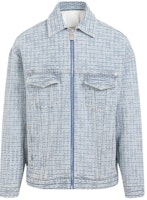 Givenchy FW23 All-Over Print Square Neck Jacket Men’s Blue BM012N50P9-452 Givenchy FW23 All-Over Print Square Neck Jacket Men’s Blue BM012N50P9-452