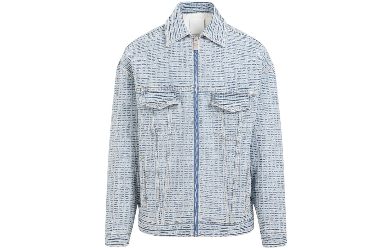 Order 지방시 FW23 올오버 프린트 스퀘어넥 재킷 남성 블루 BM012N50P9-452