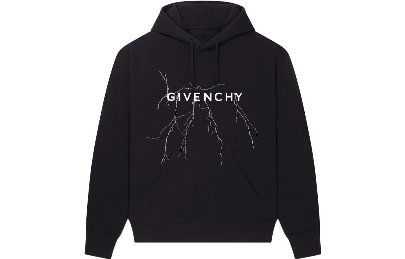 Givenchy FW23 Alphabet Print Hoodie Black BMJOLA3YJ9-001
