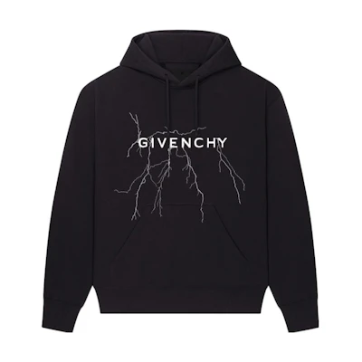 Givenchy FW23 Alphabet Print Hoodie Black BMJOLA3YJ9-001