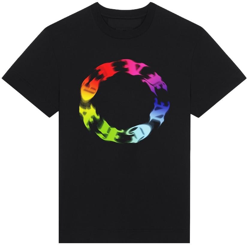 givenchy-fw-23-black-rainbow-logo-print-short-sleeve-t-shirt-for-men-bm-716-n3-yfr-001