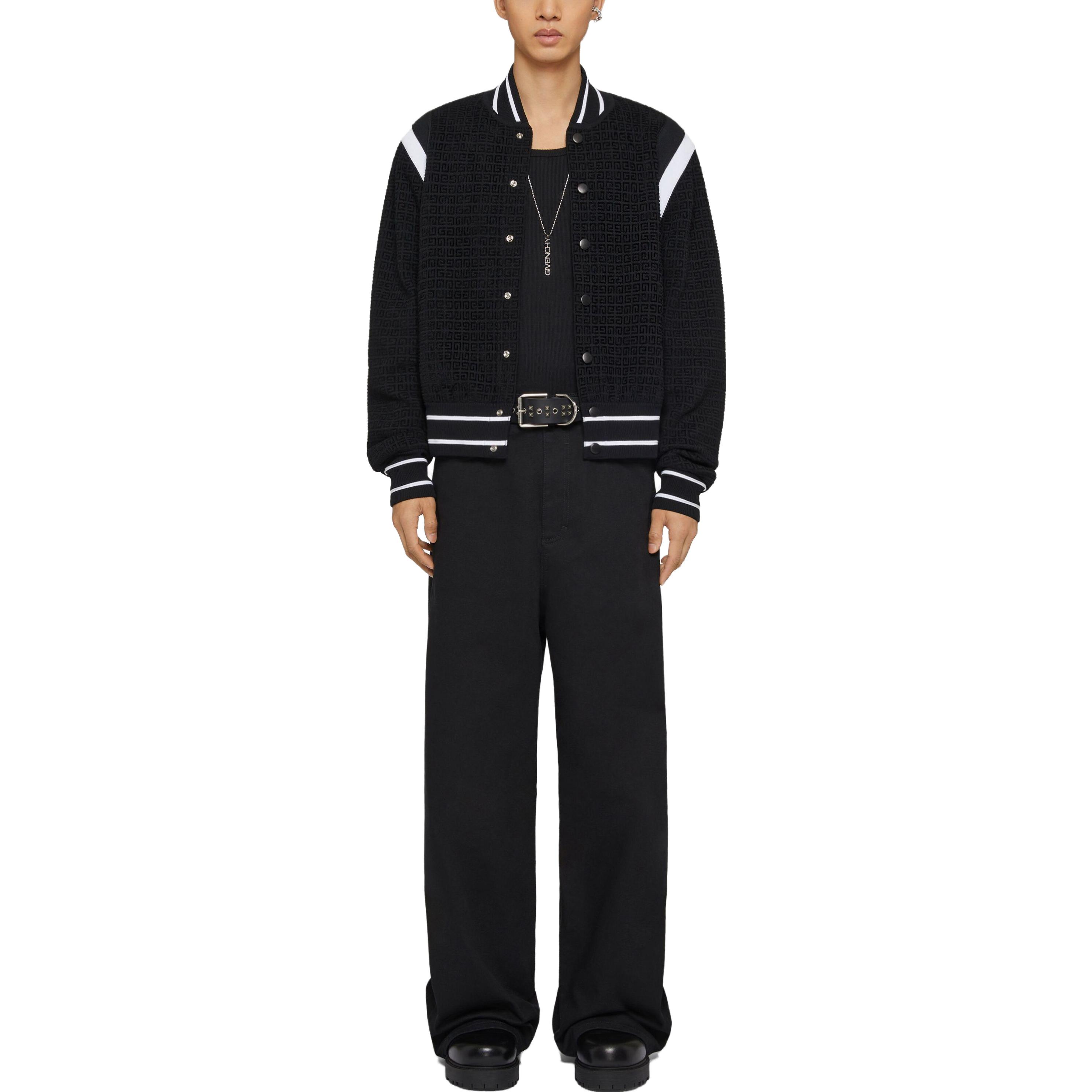 Lookbook ジバンシィ FW23 コントラストボタン カジュアルジャケット ブラック BM016B4YH9-001