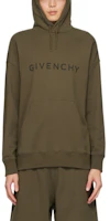 Givenchy FW23 Green Hoodie with Logo Letter Print BMJOHC3YAC-305 Givenchy FW23 Green Hoodie with Logo Letter Print BMJOHC3YAC-305