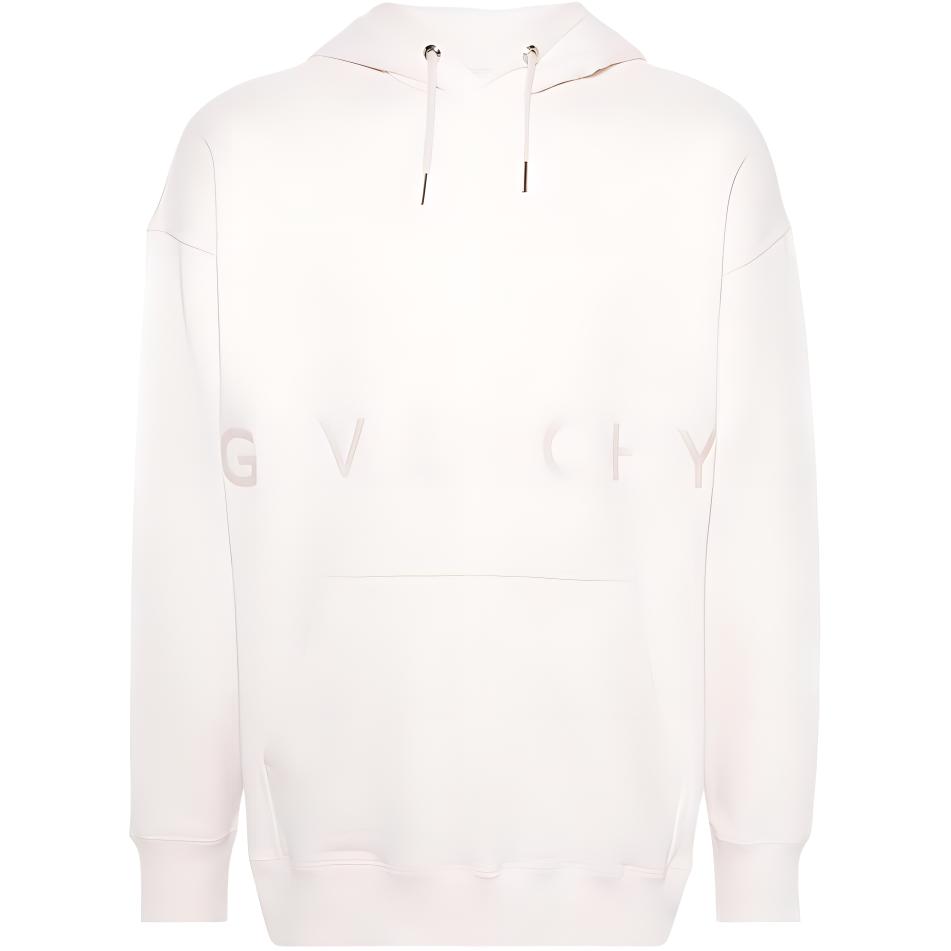 Givenchy FW23 Logo Letter Print Plain Hoodie White BMJOHC3Y6V-657