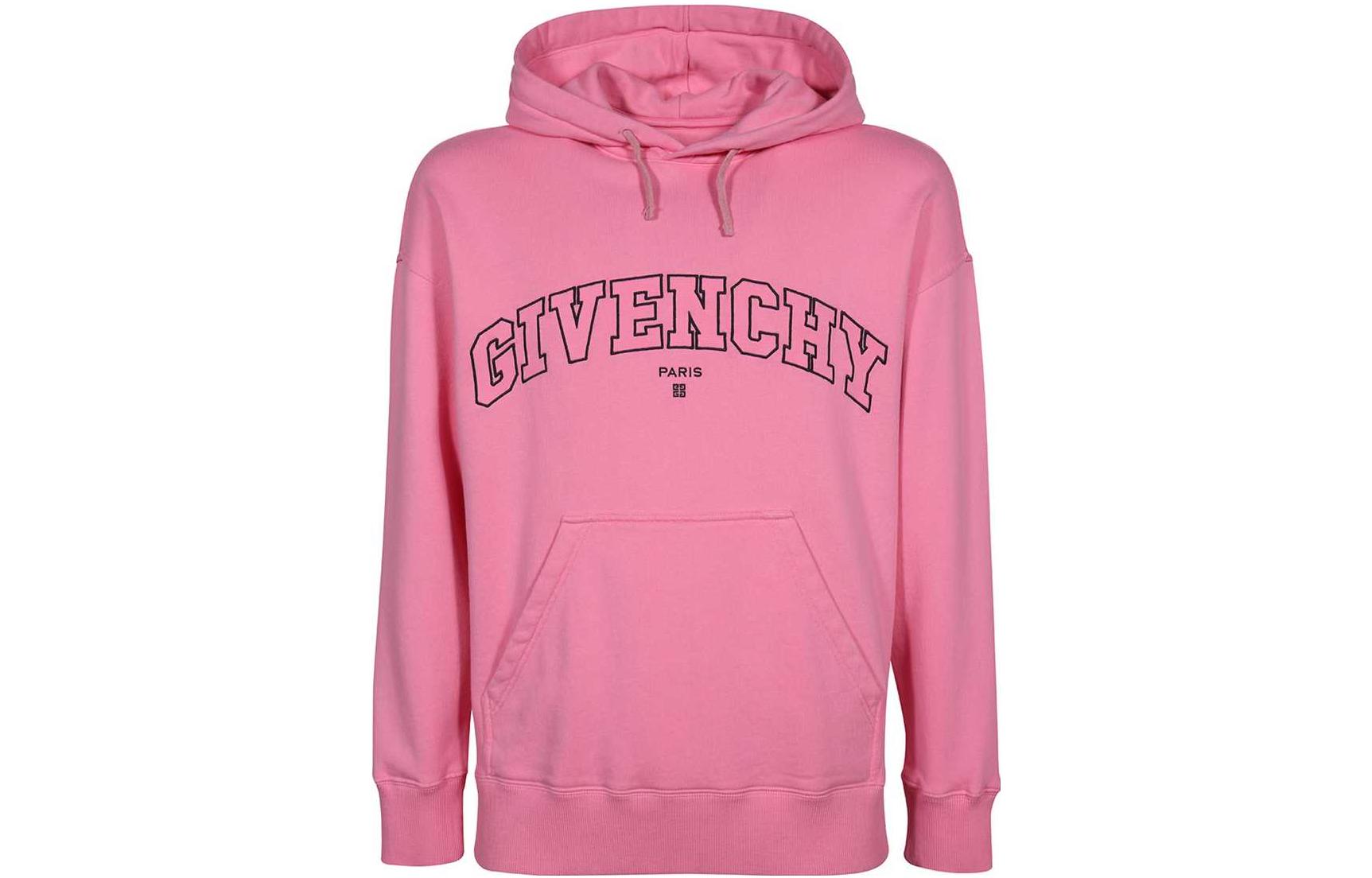 Givenchy FW23 Pink Letter Print Hoodie Long Sleeve Pullover BMJ0HC3Y8Q-656