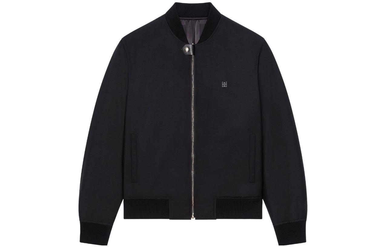 Givenchy FW23 Reversible Logo Baseball Jacket Black Mens BMO1581YE2-001