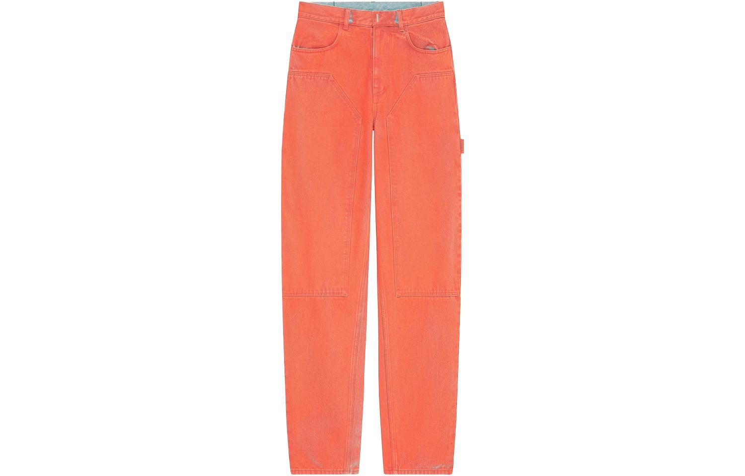 Givenchy FW23 Solid Color Straight-Leg Jeans with Pocket Zipper BM51A45Y6S-017