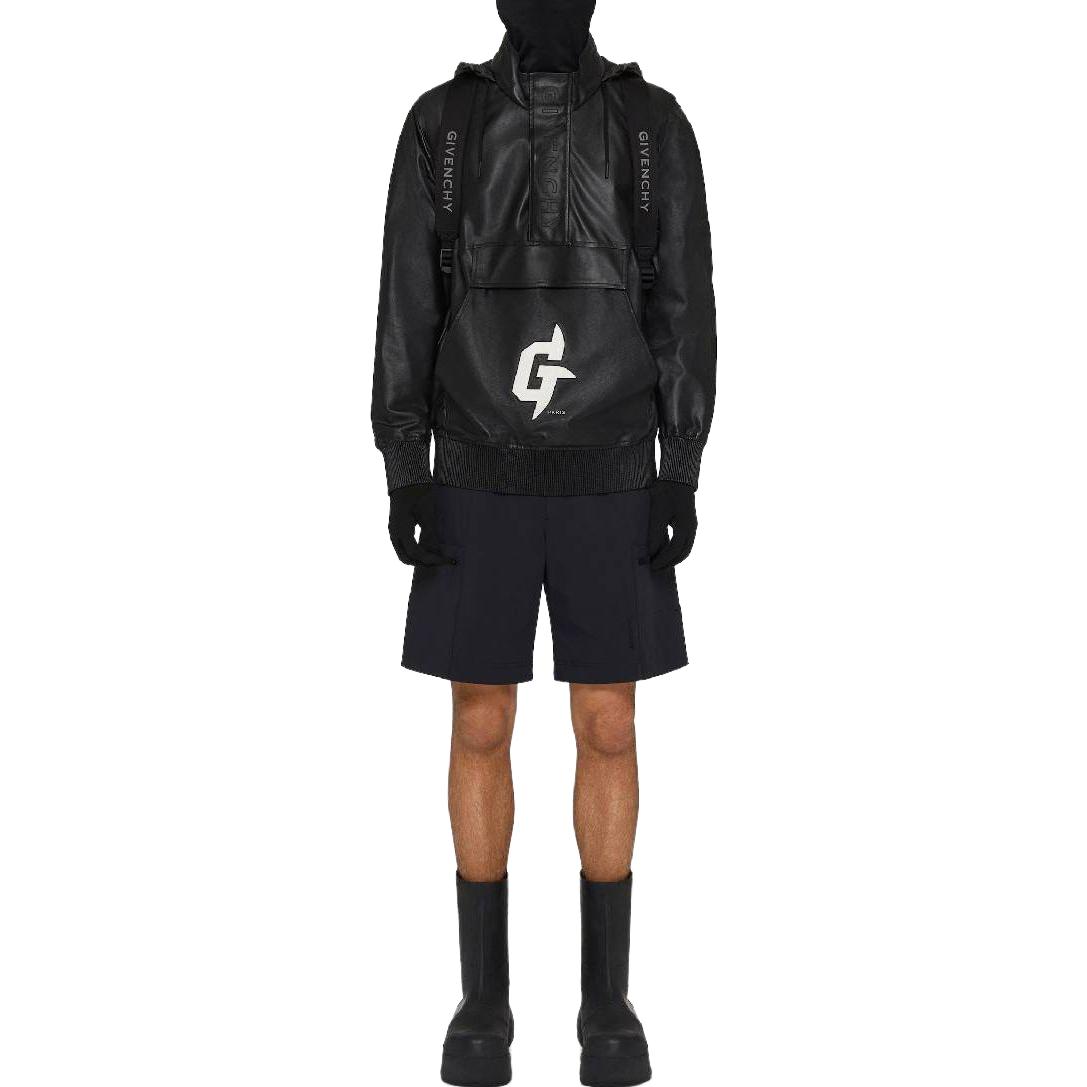 Lookbook ジバンシィ FW23 ユーティリティジップカジュアルショーツ ブラック メンズ BM516W14Q6-001