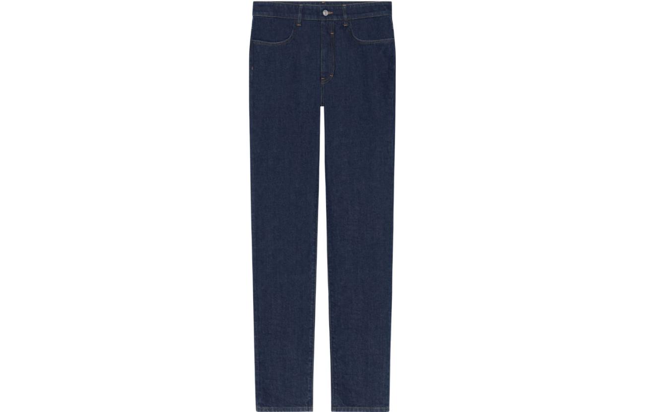 Givenchy FW23 Solid Color Zip Casual Straight Jeans Men Blue BM51DD5Y8X-415