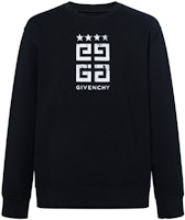Givenchy FW23 Star Letter Print Crewneck Black Sweatshirt BMJ0HA3YEL-001 Givenchy FW23 Star Letter Print Crewneck Black Sweatshirt BMJ0HA3YEL-001