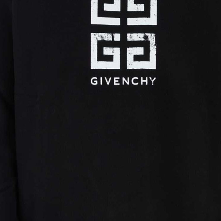 Purchase Givenchy FW23 星星字母印花黑色圓領衛衣 BMJ0HA3YEL-001