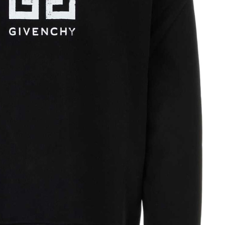 Sizing Givenchy FW23 星星字母印花黑色圓領衛衣 BMJ0HA3YEL-001