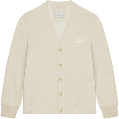 GIVENCHY FW24 Cárdigan Beige de Punto con Cuello V y Bordado de Letras. BMJ0MQ3YN7-101 Order GIVENCHY FW24 Cárdigan Beige de Punto con Cuello V y Bordado de Letras. BMJ0MQ3YN7-101