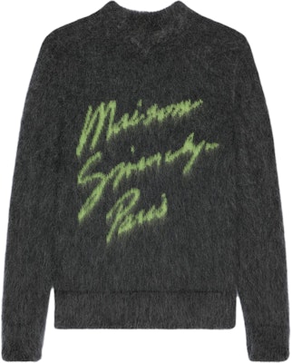 GIVENCHY FW24 Brushed Mohair Jacquard Sweater in Charcoal Black BM90TU4YLB-025 Buy GIVENCHY FW24 Brushed Mohair Jacquard Sweater in Charcoal Black BM90TU4YLB-025