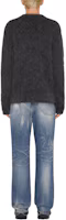 Shop GIVENCHY FW24 Suéter de Jacquard de Mohair Cepillado en Negro Carbón. BM90TU4YLB-025