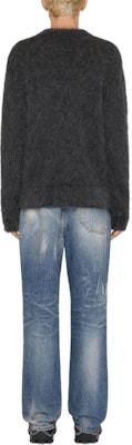 GIVENCHY FW24 Brushed Mohair Jacquard Sweater in Charcoal Black BM90TU4YLB-025 Shop GIVENCHY FW24 Brushed Mohair Jacquard Sweater in Charcoal Black BM90TU4YLB-025