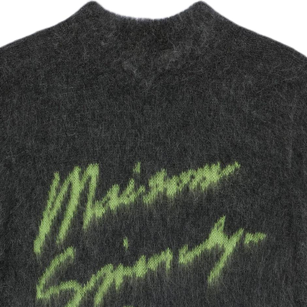 Purchase GIVENCHY FW24  Brushed Mohair Jacquard Sweater in Charcoal Black BM90TU4YLB-025