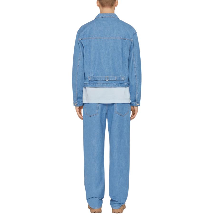 GIVENCHY FW24  Light Blue Mid-Rise Straight Jeans with Logo Studs. BM51E35YAQ-452 圖 4