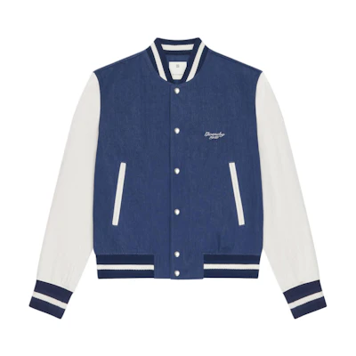 Givenchy FW24 Colorblock Stripe Logo Long-Sleeve Jacket Blue BM011S5YAW-490