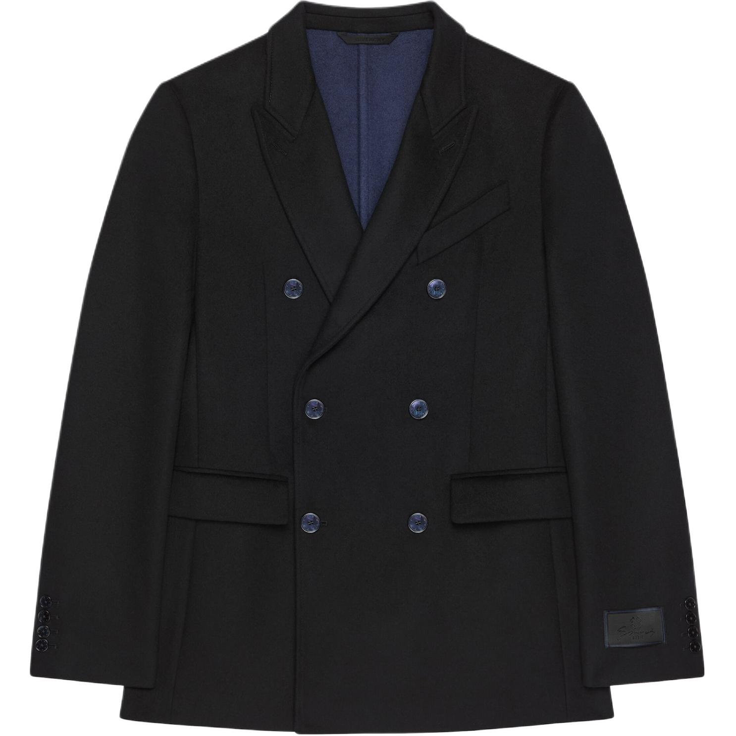 Givenchy FW24 Double-Breasted Pocket Jacket Black Menswear BM30H815U2-001