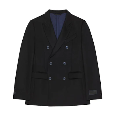 Givenchy FW24 Double-Breasted Pocket Jacket Black Menswear BM30H815U2-001