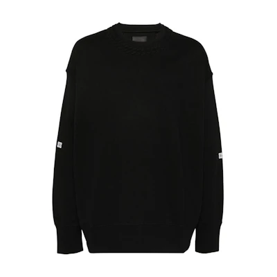 Givenchy FW24 Embossed Detail Long Sleeve Sweatshirt Black BMJ1B34Y59-BLACK