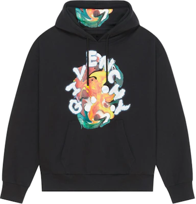 Givenchy FW24 Baju Hoodie Cetakan Grafik Oversized Hitam BMJ0LA3YLW-001 Buy Givenchy FW24 Baju Hoodie Cetakan Grafik Oversized Hitam BMJ0LA3YLW-001