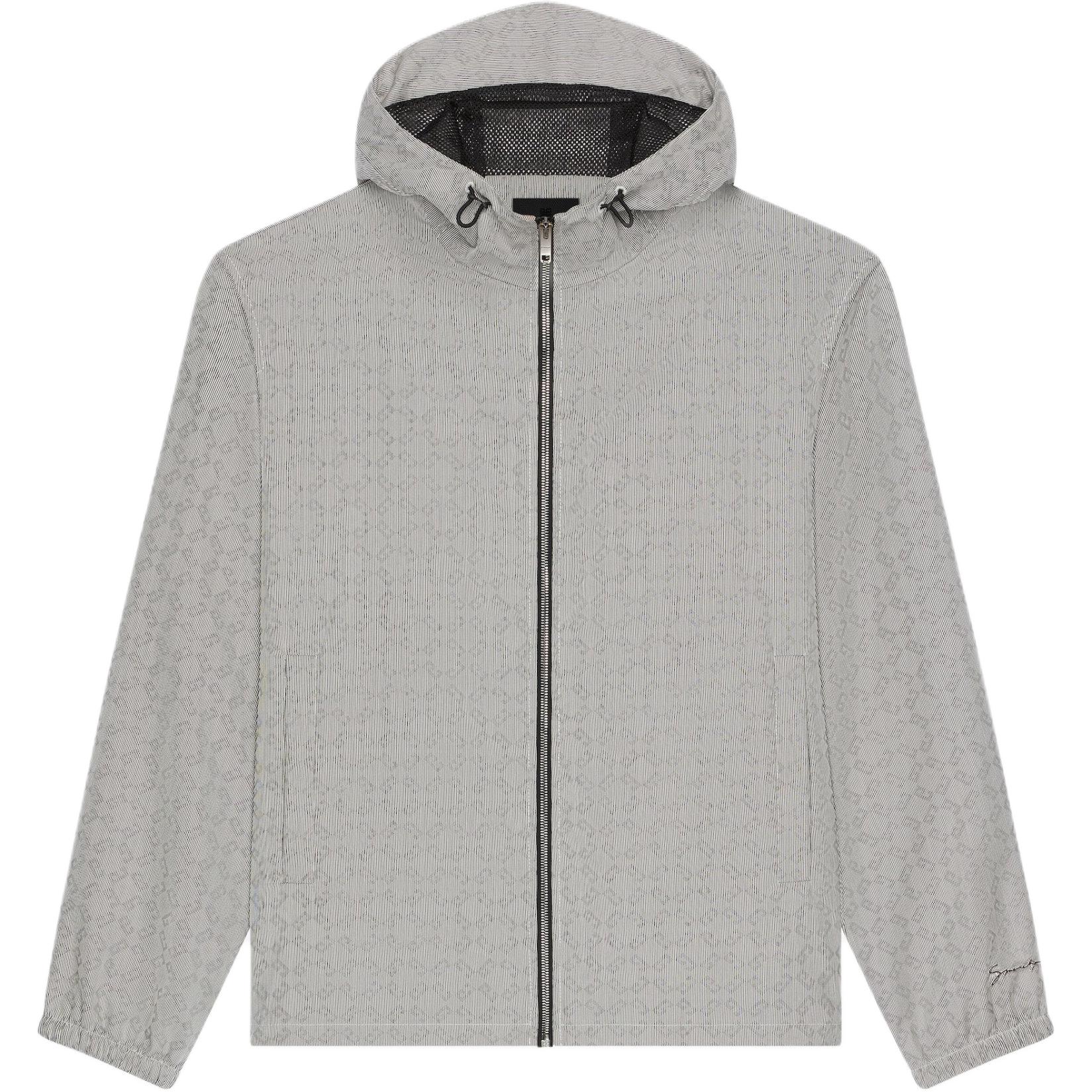 Givenchy FW24 Solid Color Zip-Up Hoodie Jacket in Gray BM011315U8-004