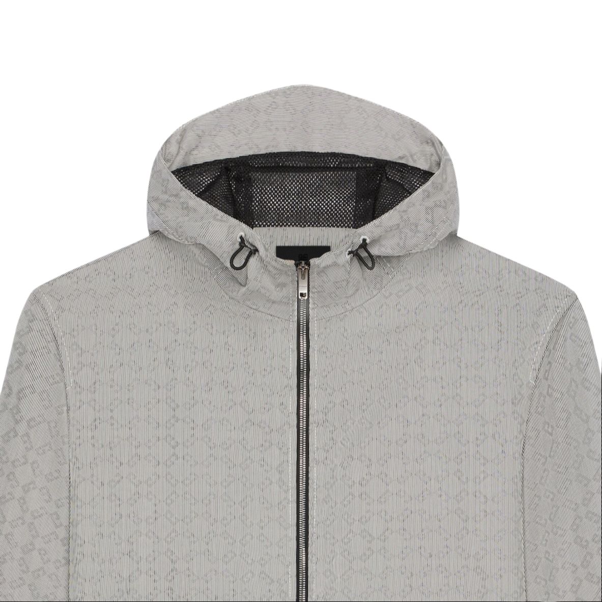 Details for Givenchy FW24 Solid Color Zip-Up Hoodie Jacket in Gray BM011315U8-004