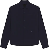 Givenchy FW24 Solid Logo Single-Breasted Long Sleeve Jacket - Night Blue BM610714PY-403 Givenchy FW24 Solid Logo Single-Breasted Long Sleeve Jacket - Night Blue BM610714PY-403