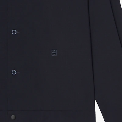 Givenchy FW24 Solid Logo Single-Breasted Long Sleeve Jacket - Night Blue BM610714PY-403 Details for Givenchy FW24 Solid Logo Single-Breasted Long Sleeve Jacket - Night Blue BM610714PY-403