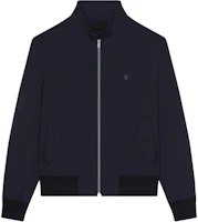 Givenchy FW24 Solid Logo Zip-Up Jacket in Midnight Blue BM018314PY-403 Givenchy FW24 Solid Logo Zip-Up Jacket in Midnight Blue BM018314PY-403