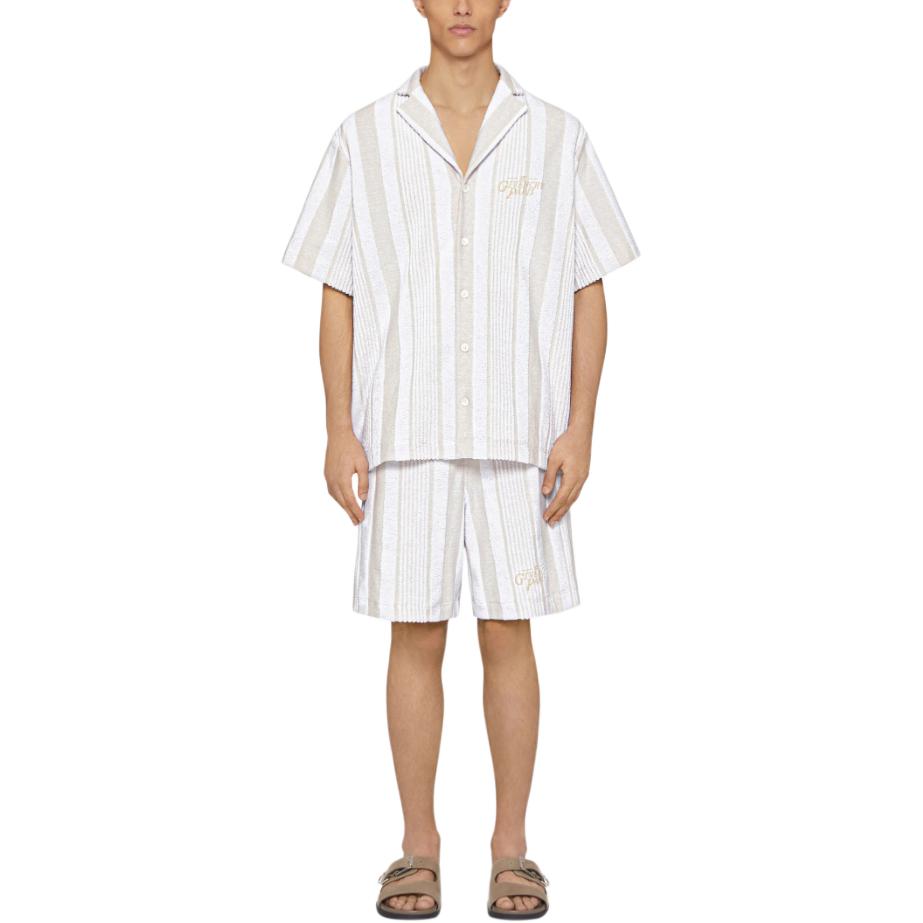 Lookbook 纪梵希FW24条纹刺绣标志宽松版衬衫白色 BM61163162-118