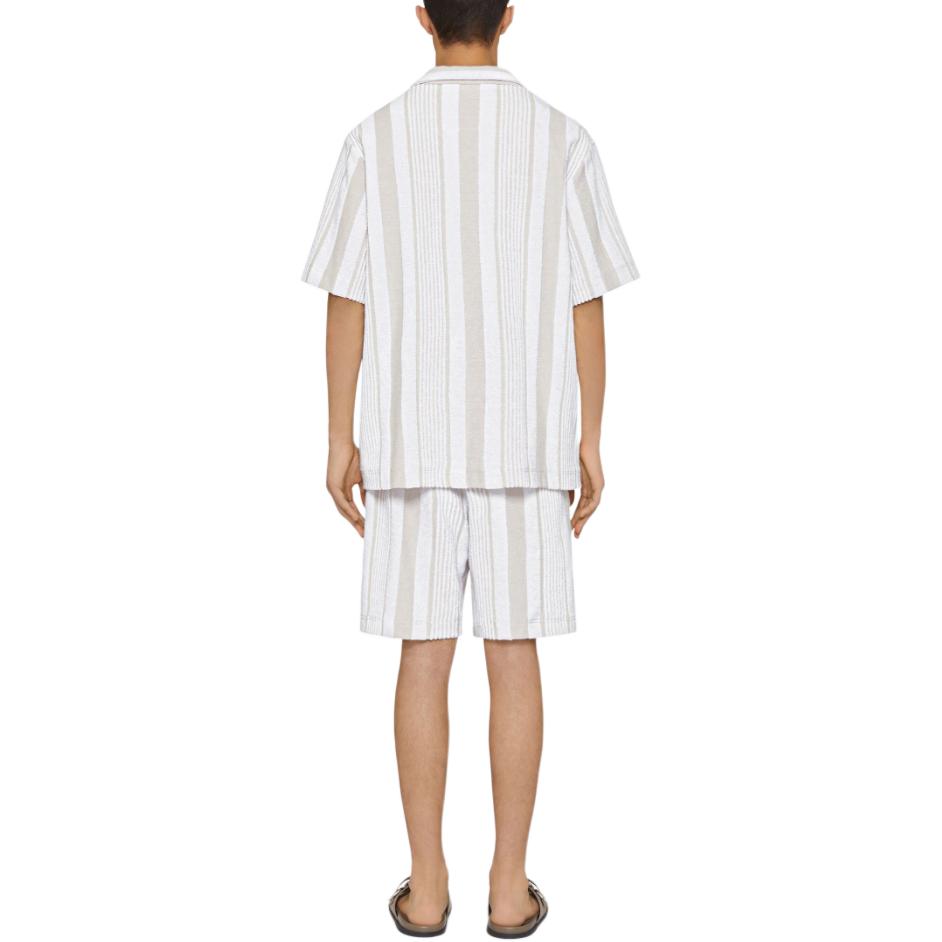 Shop 纪梵希FW24条纹刺绣标志宽松版衬衫白色 BM61163162-118