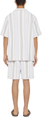 纪梵希FW24条纹刺绣标志宽松版衬衫白色 BM61163162-118 Shop 纪梵希FW24条纹刺绣标志宽松版衬衫白色 BM61163162-118