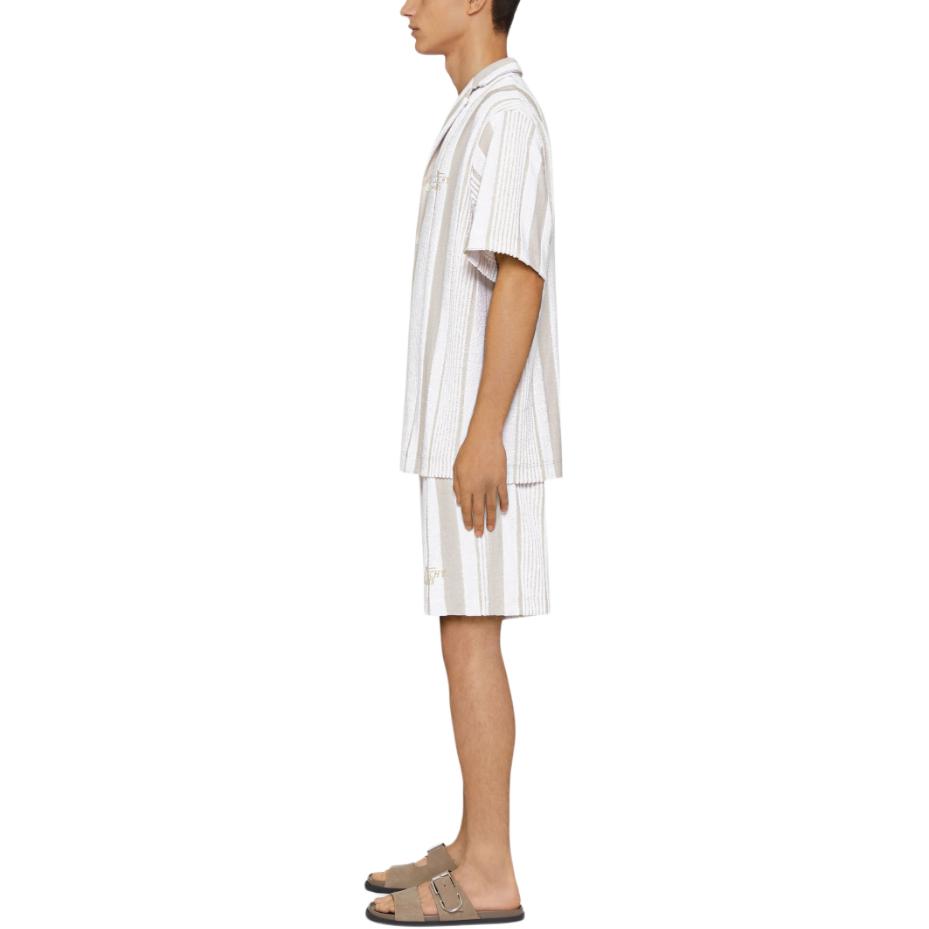 Purchase 纪梵希FW24条纹刺绣标志宽松版衬衫白色 BM61163162-118