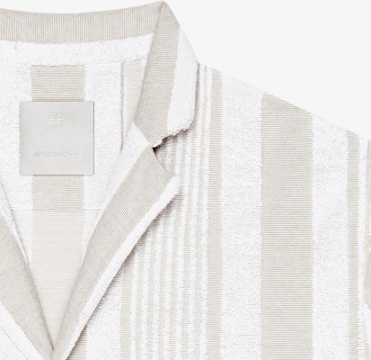 纪梵希FW24条纹刺绣标志宽松版衬衫白色 BM61163162-118 Details for 纪梵希FW24条纹刺绣标志宽松版衬衫白色 BM61163162-118