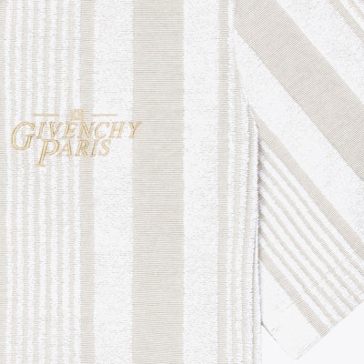 纪梵希FW24条纹刺绣标志宽松版衬衫白色 BM61163162-118 Sizing 纪梵希FW24条纹刺绣标志宽松版衬衫白色 BM61163162-118