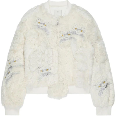 ジバンシィ FW24 ホワイト 刺繍入りキャットジャケット BM019A61PX-100 Buy ジバンシィ FW24 ホワイト 刺繍入りキャットジャケット BM019A61PX-100