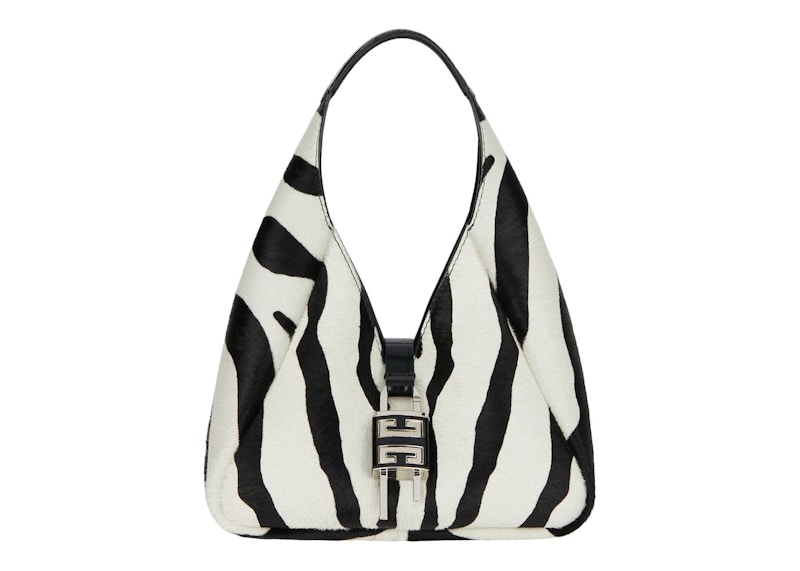 Givenchy G-Hobo Shoulder Bag Mini Zebra Print Black/White
