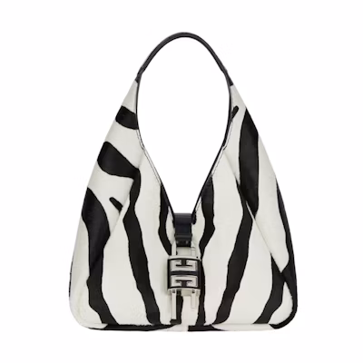 Givenchy G-Hobo Shoulder Bag Mini Zebra Print Black/White